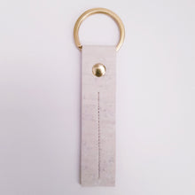 Load image into Gallery viewer, White cork leather fob Keyring