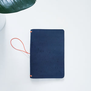 Cork Leather Notebook - Elastic Closure