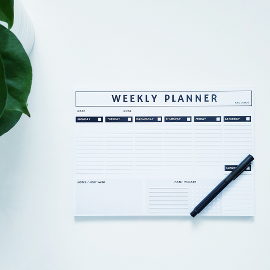 A4 Weekly Desk Planner