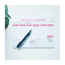 Load image into Gallery viewer, A4 Weekly Desk Planner